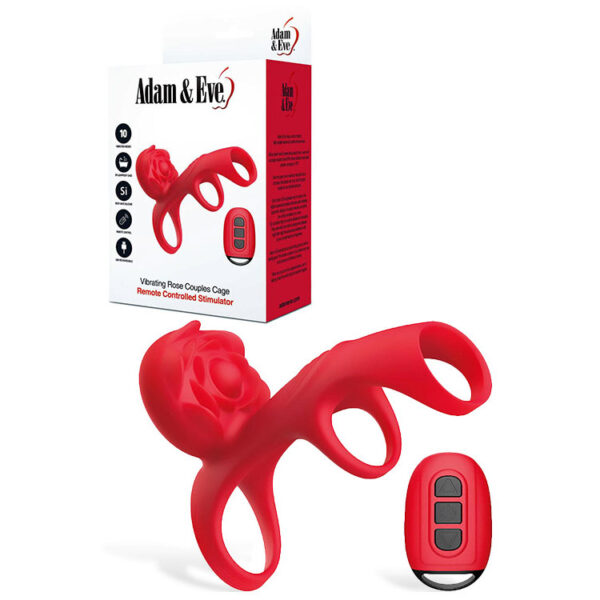 Adam & Eve VIBRATING ROSE COUPLES CAGE