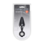 LEVELZ Silicone Anal Plug with Loop - Medium - Black
