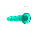 REALROCK Dildo With Suction - 17 cm - Turquoise