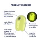 Satisfyer Glowing Ghost - Yellow - Glow in Dark Yellow USB Rechargeable Air Pulse Stimulator - Image 3