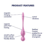 Satisfyer Love Birds 1 - Pink - Pink USB Rechargeable Pelvic Floor Trainer with App Control - Image 3