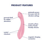 Satisfyer G-Force - Pink - Pink USB Rechargeable Vibrator - Image 2