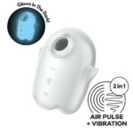 Satisfyer Glowing Ghost - White - Glow in Dark White USB Rechargeable Air Pulse Stimulator - Image 2