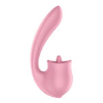 Satisfyer Tongue Genius - Pink USB Rechargeable Vibrator with Flicking Clit Stimulator - Image 4