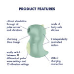 Satisfyer Din-OOOH - Mint Green USB Rechargeable Air Pulse Stimulator - Image 2