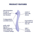 Satisfyer Easy Lover - Purple USB-C Rechargeable Air Pulse Clitoral Stimulator - Image 2