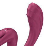 Satisfyer G For Goddess 3 - Wine Red - Wine Red 16 cm USB-C Rechargeable Vibrator with Clit Stim - Image 4