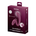 Satisfyer G For Goddess 3 - Wine Red - Wine Red 16 cm USB-C Rechargeable Vibrator with Clit Stim - Image 7