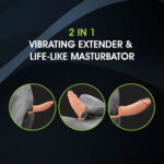 Extendor+ - Flesh 2 Inch Vibrating Penis Extender and Stroker - Image 4