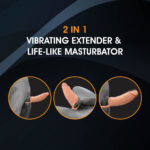 Extendor+ - Flesh 2 Inch Vibrating Penis Extender and Stroker - Image 4