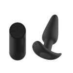 Passion Play Silicone Vibrating Butt Plug with Remote - Black 10.4 cm USB Rechargeable Vibrating Butt Plug with Wireless Remote - Image 3