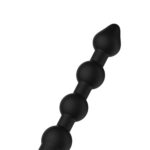 Passion Play Vibrating Anal Beads with Remote - Black USB Rechargeable Vibrating Anal Beads with Wireless Remote - Image 2
