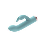 Passion Play Silicone Rabbit Vibrator - Blue - Blue USB Rechargeable Mini Rabbit Vibrator - Image 3
