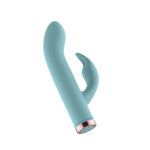 Passion Play Silicone Rabbit Vibrator - Blue - Blue USB Rechargeable Mini Rabbit Vibrator - Image 4