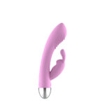 Passion Play Silicone Rabbit Vibrator - Pink 18.6 cm USB Rechargeable Rabbit Vibrator - Image 2