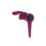 Passion Play Silicone Rabbit Vibrating Cockring - Purple USB Rechargeable Vibrating Penis and Balls Ring - Image 2