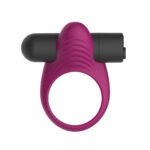 Passion Play Silicone Vibrating Cockring - Purple USB Rechargeable Vibrating Penis Ring - Image 2