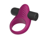 Passion Play Silicone Vibrating Cockring - Purple USB Rechargeable Vibrating Penis Ring - Image 4