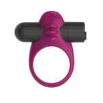 Passion Play Silicone Vibrating Cockring - Purple USB Rechargeable Vibrating Penis Ring - Image 2