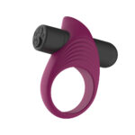 Passion Play Silicone Vibrating Cockring - Purple USB Rechargeable Vibrating Penis Ring - Image 3