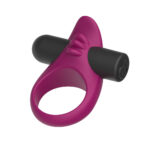 Passion Play Silicone Vibrating Cockring - Purple USB Rechargeable Vibrating Penis Ring - Image 4