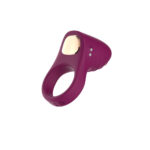 Passion Play Silicone Vibrating Cockring - Purple USB Rechargeable Penis Ring - Image 4