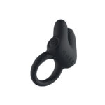 Passion Play Dual Motors Vibrating Cockring - Black USB Rechargeable Vibrating Cock Ring - Image 4
