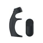 Passion Play Vibrating Cockring Sleeve - Black USB Rechargeable Vibrating Penis Sleeve with Wireless Remote - Image 2