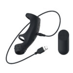Passion Play Vibrating Cockring Sleeve - Black USB Rechargeable Vibrating Penis Sleeve with Wireless Remote - Image 5