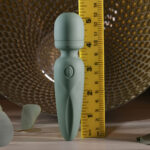 Evolved RUMBLE WAND - Olive Green 13.4 USB Rechargeable Mini Massage Wand - Image 8