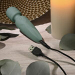 Evolved RUMBLE WAND - Olive Green 13.4 USB Rechargeable Mini Massage Wand - Image 9