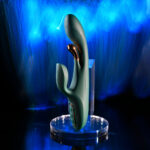 Evolved GOLDEN GODDESS - Green USB Rechargeable Rabbit Vibrator with G-Spot Flicker - Image 4