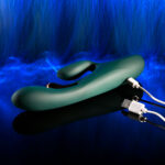 Evolved GOLDEN GODDESS - Green USB Rechargeable Rabbit Vibrator with G-Spot Flicker - Image 9