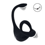 LEVELZ Remote Controlled Vibrating TriO Cock Ring with Prostate Stimulator - Black USB Rechargeable Vibrating Cock Ring with Anal Plug - Image 2
