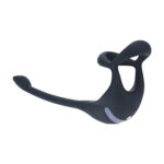 LEVELZ Remote Controlled Vibrating TriO Cock Ring with Prostate Stimulator - Black USB Rechargeable Vibrating Cock Ring with Anal Plug - Image 3