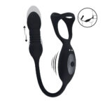 LEVELZ Vibrating & Thrusting TriO Cock Ring with Prostate Stimulator - Black USB Rechargeable Vibrating Cock Ring with Thrusting Prostate Plug - Image 2