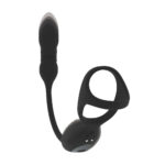 LEVELZ Vibrating & Thrusting TriO Cock Ring with Prostate Stimulator - Black USB Rechargeable Vibrating Cock Ring with Thrusting Prostate Plug - Image 4