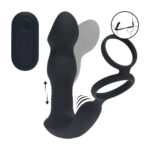 LEVELZ Remote Controlled Prostate Stimulator with Cock Ring - Black USB Rechargeable Vibrating Thrusting Prostate Massager with Cock Ring - Image 2
