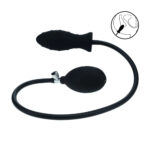 LEVELZ Ribbed Inflatable Anal Plug - Black Inflatable Butt Plug - Image 2
