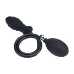 LEVELZ Ribbed Inflatable Anal Plug - Black Inflatable Butt Plug - Image 4