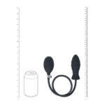 LEVELZ Ribbed Inflatable Anal Plug - Black Inflatable Butt Plug - Image 6