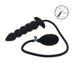 LEVELZ Beaded Inflatable Anal Plug - Black Inflatable Butt Plug - Image 2