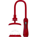 PUMPED Vulva & Breast Pump with Tongue Stimulator - Red - Red USB Rechargeable Ladies Pump Set - Image 2