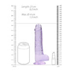 REALROCK 8'' Realistic Dildo With Balls - Purple 20.3 cm Dong - Image 8
