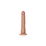 REALROCK Realistic Slim Dildo with Suction Cup - 20.5cm - Tan 20.5 cm (8'') Dong - Image 4