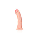 REALROCK Realistic Regular Curved Dildo with Suction Cup - 15.5 cm - Flesh 15.5 cm (6'') Dong - Image 3