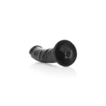 REALROCK Realistic Regular Curved Dildo with Suction Cup - 20 cm - Black 20 cm (8'') Dong - Image 6