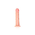 REALROCK Realistic Regular Curved Dildo with Suction Cup - 20 cm - Flesh 20 cm (8'') Dong - Image 4