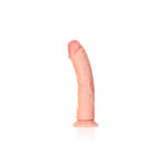 REALROCK Realistic Regular Curved Dildo with Suction Cup - 23 cm - Flesh 23 cm (9'') Dong - Image 3