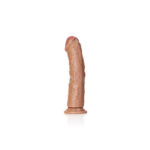 REALROCK Realistic Regular Curved Dildo with Suction Cup - 23 cm - Tan 23 cm (9'') Dong - Image 5